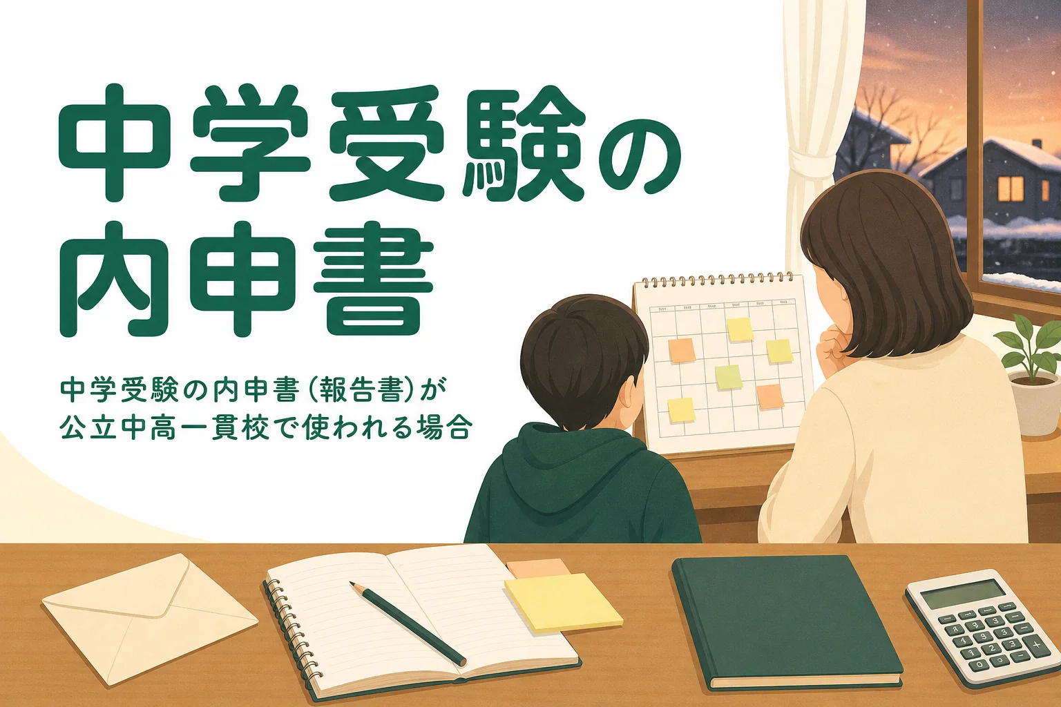 中学受験の内申書(報告書)が公立中高一貫校でどう使われるかを保護者向けに解説する記事のアイキャッチ