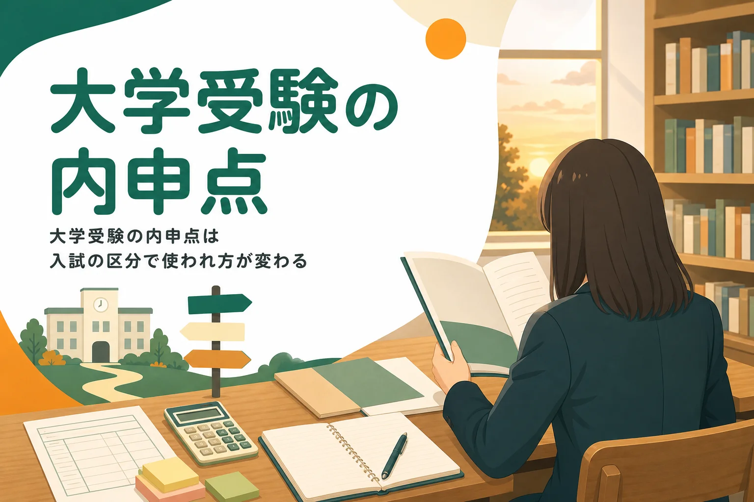 大学受験の内申点(調査書)が一般選抜・総合型選抜・学校推薦型選抜でどう使われるかを解説する記事のアイキャッチ