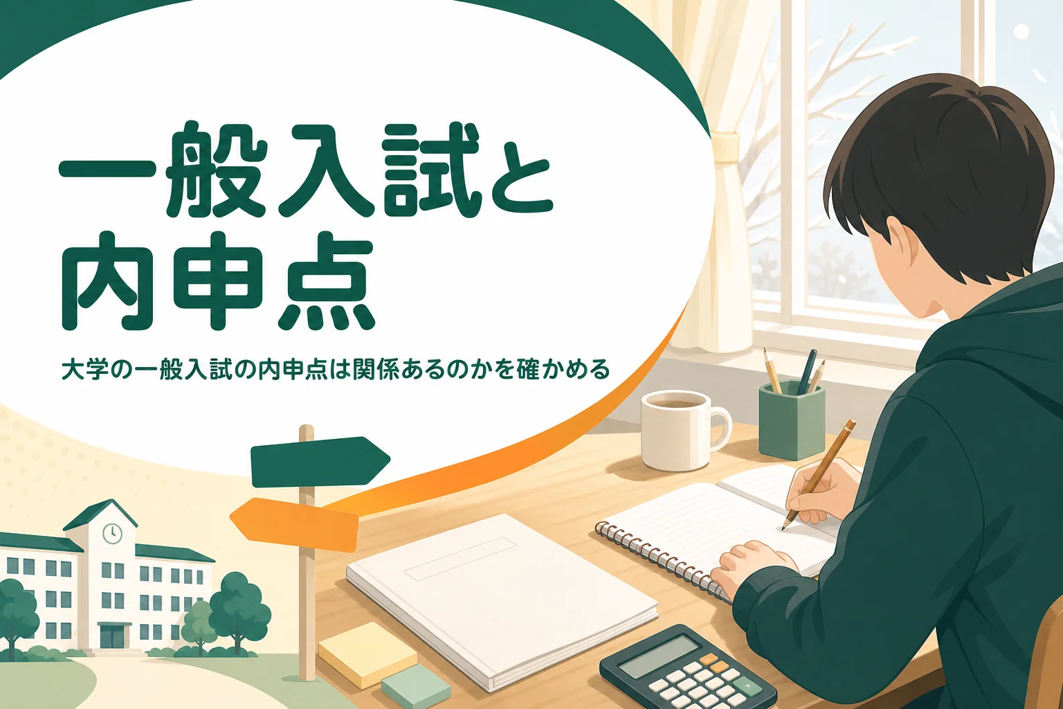 大学の一般入試で内申点(調査書)がどう扱われるかを解説する記事のアイキャッチ
