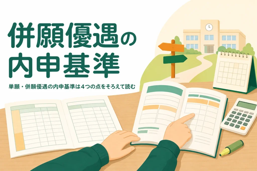 単願・併願優遇の内申基準の見方と確かめ方を解説する記事のアイキャッチ
