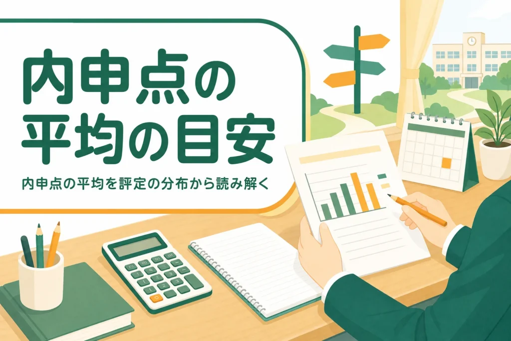 内申点の平均はどれくらいかを、公表されている評定の分布から読み解く記事のアイキャッチ