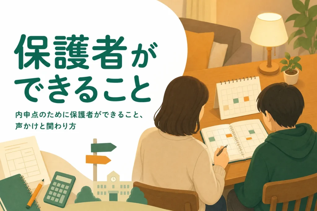 内申点のために保護者ができることを、声かけと家庭での関わり方から解説する記事のアイキャッチ