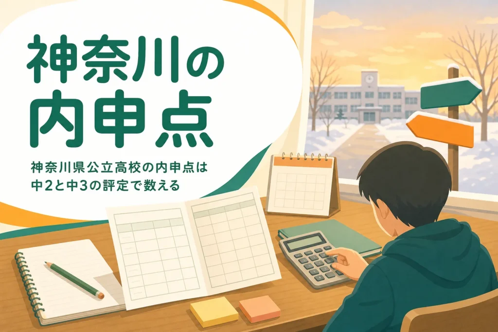 神奈川県公立高校の内申点の数え方と選考での使われ方を解説する記事のアイキャッチ