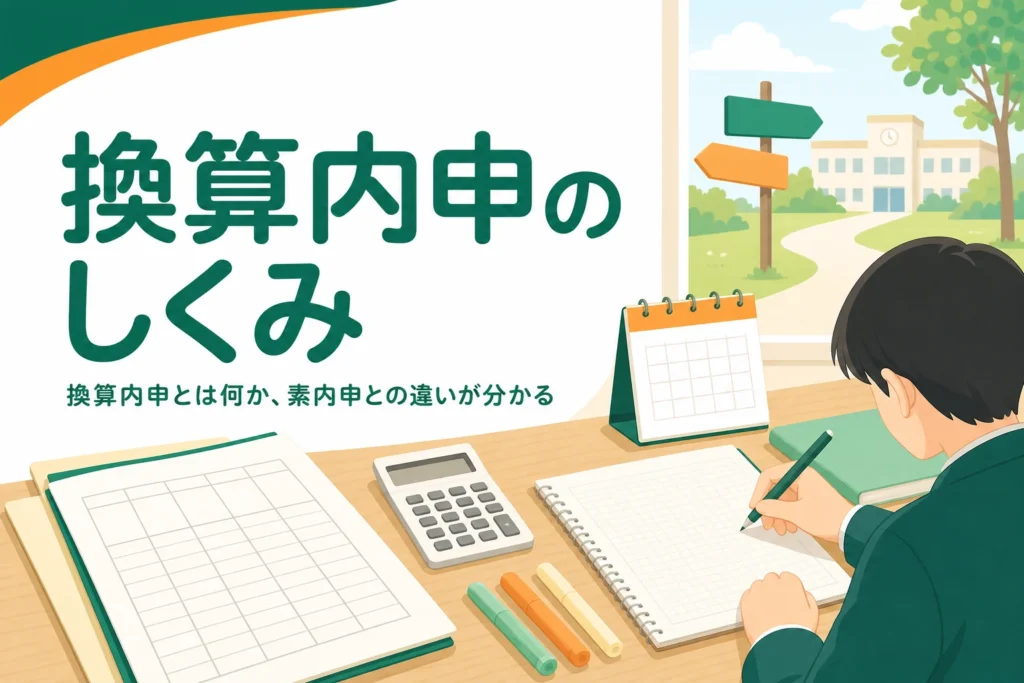 換算内申とは何かと、素内申との違いを解説する記事のアイキャッチ