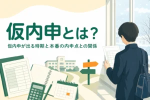 仮内申とは何かと、出る時期や本番の内申点との関係を解説する記事のアイキャッチ