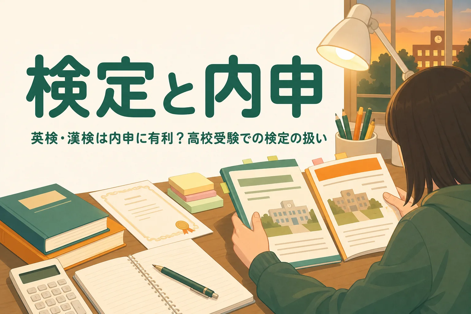 英検・漢検などの検定が内申や高校受験でどう扱われるかを解説する記事のアイキャッチ