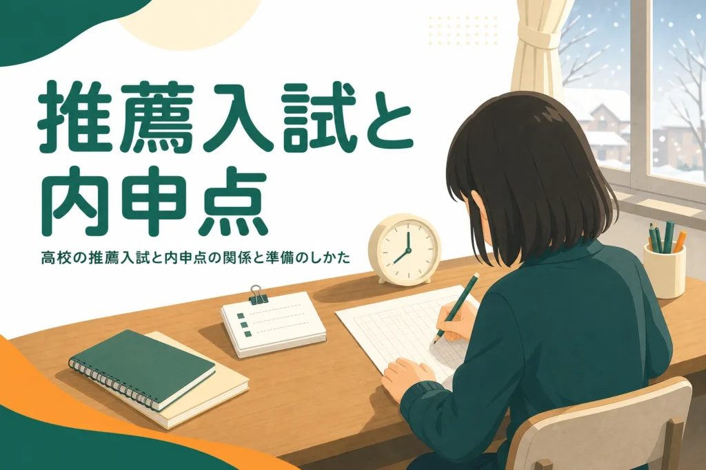 高校の推薦入試と内申点の関係、推薦基準の読み方と準備を解説する記事のアイキャッチ